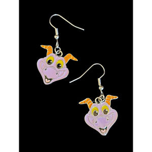 Figment Dragon Charm Earrings Disney Epcot Imagination